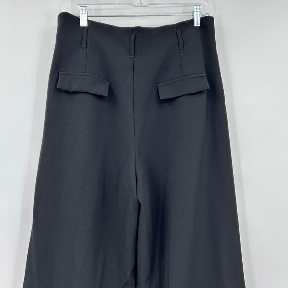 Lulus Chic Position Paperbag Waist Wide Leg Pants Trousers Black Womens Sz XL - Picture 10 of 12